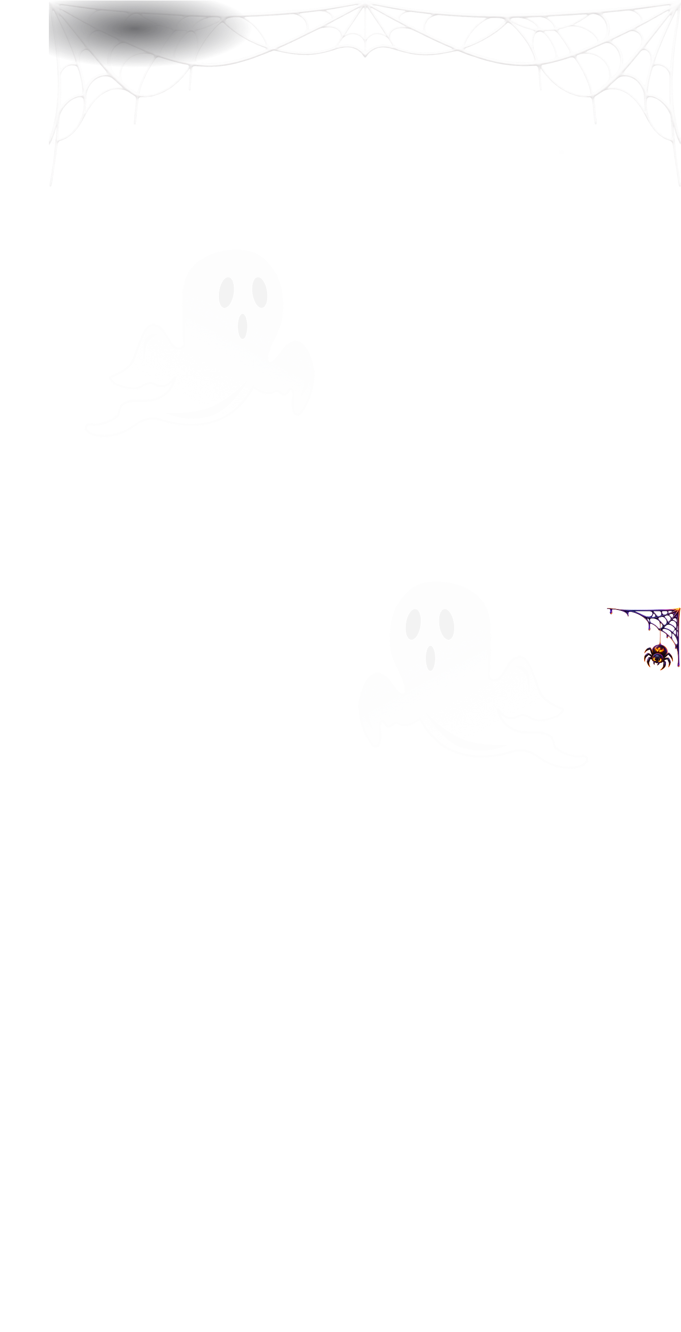 Fiji Casino Halloween spiderweb and ghost artwork